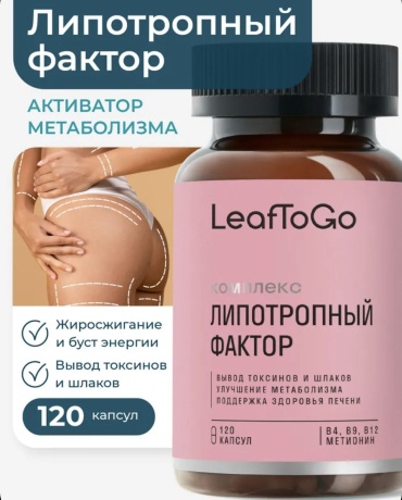 Leaf To Go Липотропный фактор для метаболизма и похудения капсулы 120 шт