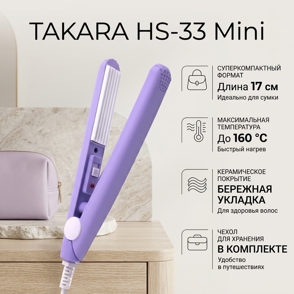TAKARA HS-33 Mini щипцы гофрированные