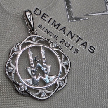 Подвеска Deimantas 128929554 вес 1.63 г серебро, фианит