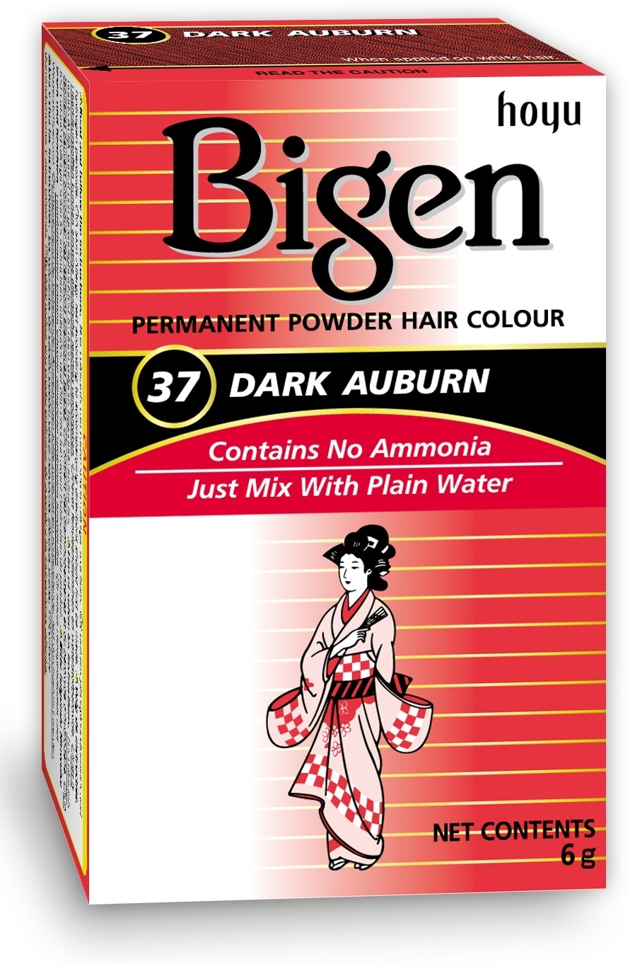 Bigen Hoyu Permanent Powder 37 dark auburn пудровая краска 6 мл