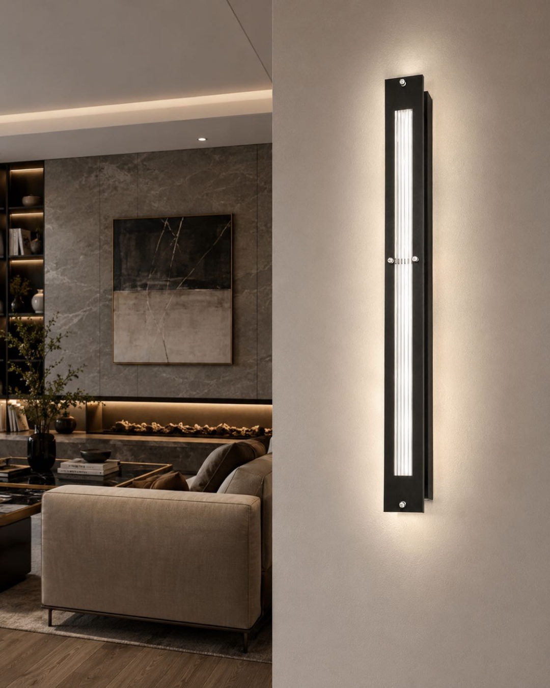 Бра настенный LED, черный