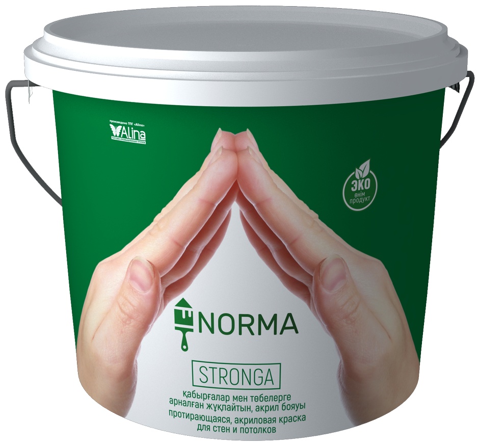 Краска NORMA водоэмульсионная Stronga для стен и потолков 15 кг, белый цвет