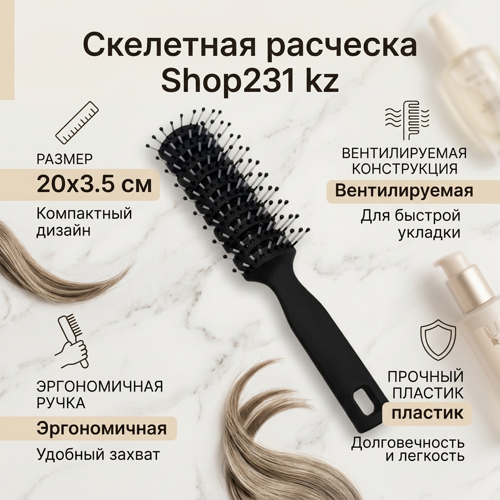 Shop231 kz скелетная расческа 20X3.5
