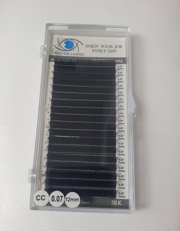 Creative lashes единичные СС 0.07 мм черный 12 мм