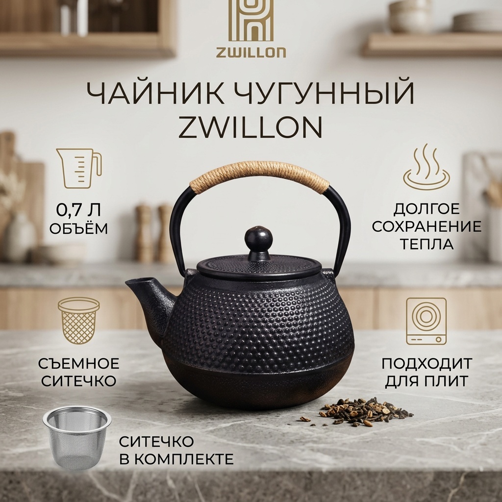 ZWILLING чайник ZWILLON Zwillon 0.7 л, чугун