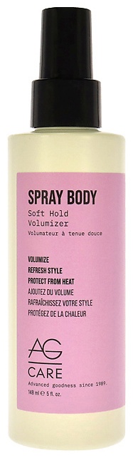 AG HAIR COSMETICS Спрей для волос уплотняющий с мягкой фиксацией Spray Body Soft Hold Volumizer спрей слабая фиксация 148 мл