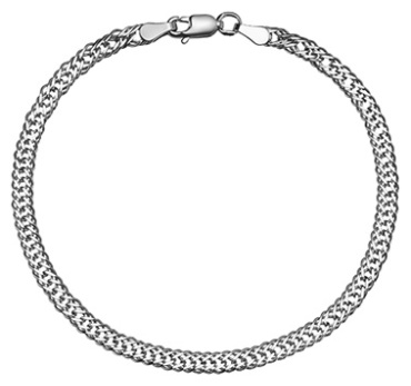 Lucente Silver ТРГР-50._17 длина 17 см, вес 2.7 г серебро, плетение тройной ромб