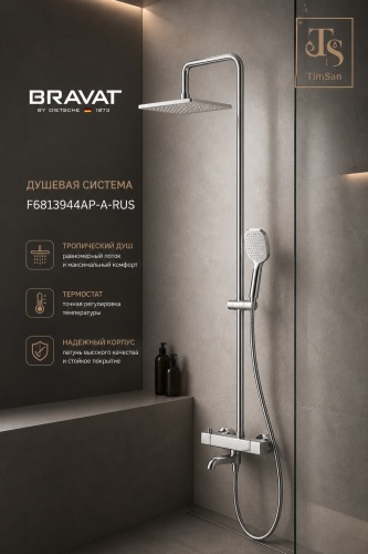 BRAVAT душевой набор (гарнитур) F6813944AP-A-RUS
