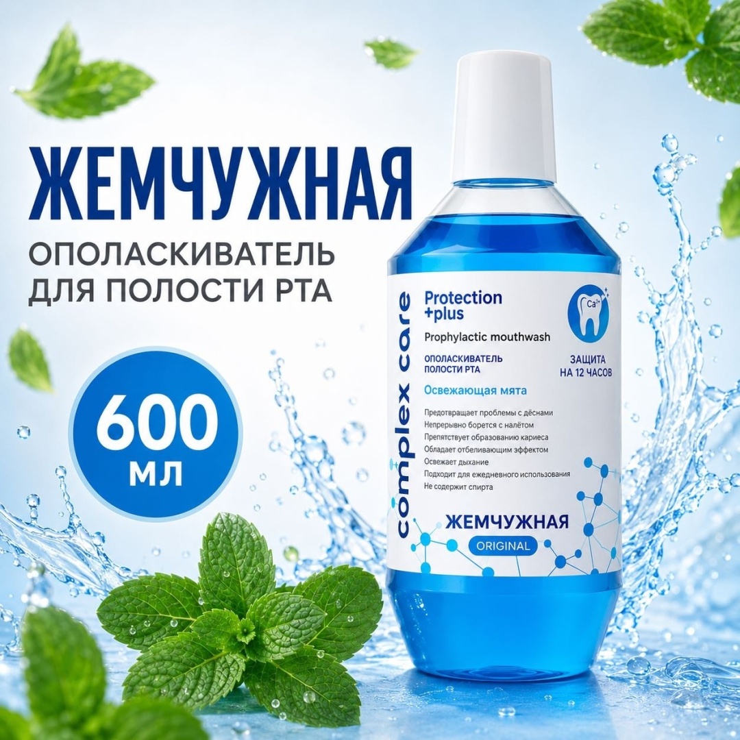 Жемчужная Жемчужный ополаскиватель мятный 600 мл