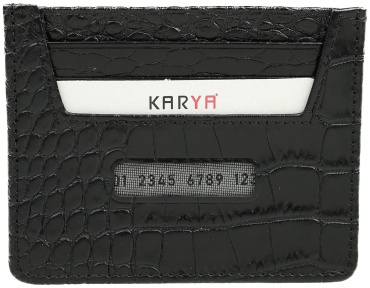 Картхолдер Karya натуральная кожа черный