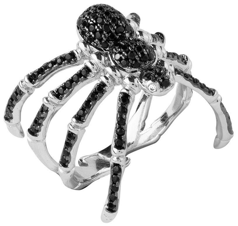 Кольцо Rebecca BUJABB09 размер 16 бронза, кристаллы Swarovski, серебристый