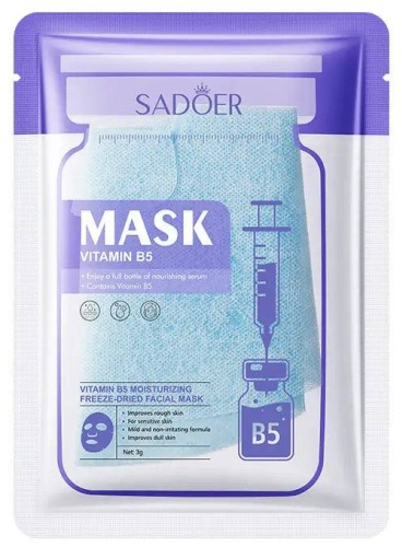 Маска для лица SADOER тканевая Vitamin B5 1 шт