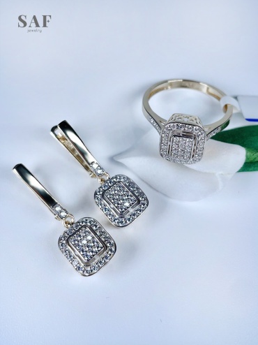 SAF jewelry 0001407 вес 6.12 г золото, фианит