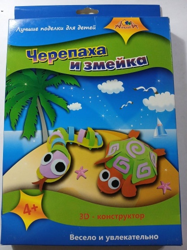 Конструктор 0457 Toys 3D конструктор из мягкого пластика черепаза и змейка 114864 114864, деталей 50 шт