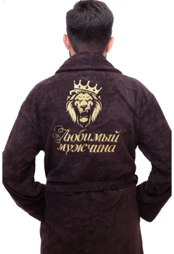 Махровый халат красный