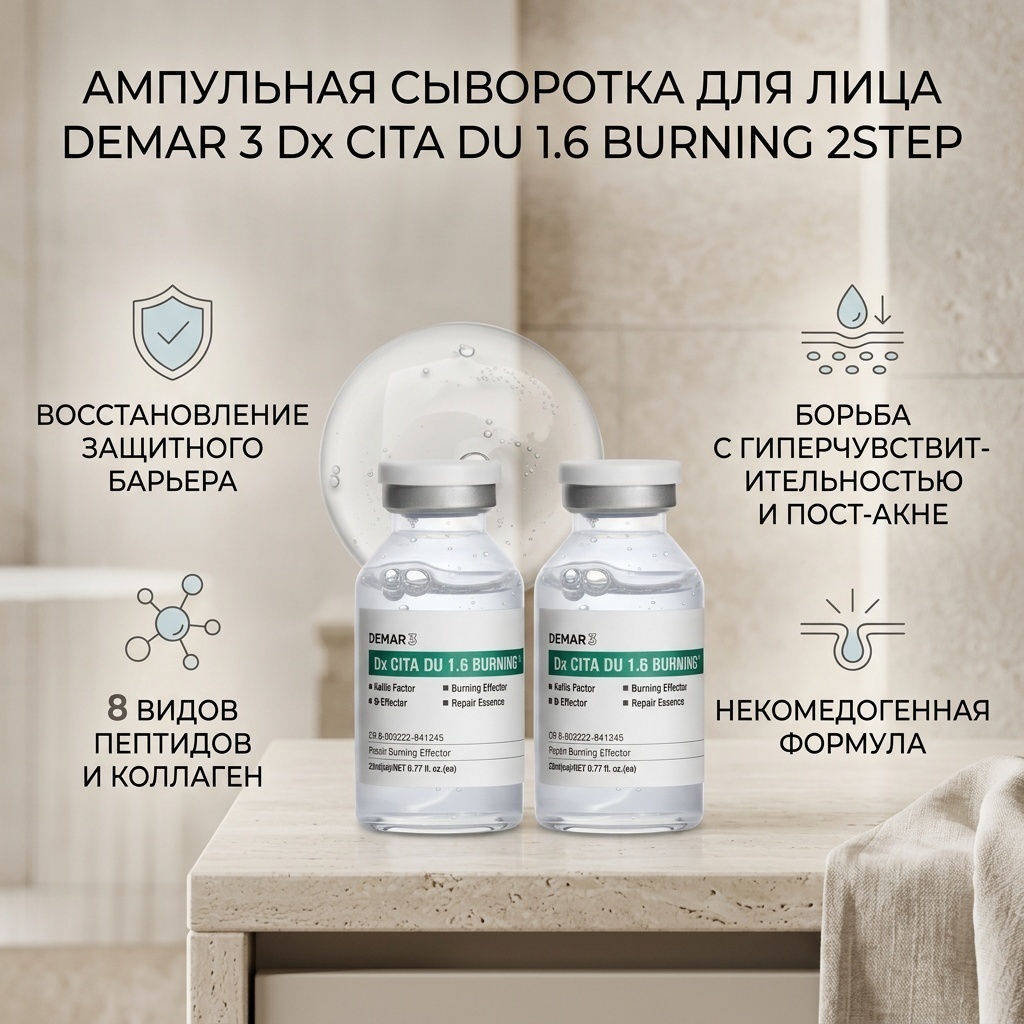 Demar3 ампульная сыворотка DX CITA DU 1.6 BURNING 2STEP сыворотка для лица 23 мл