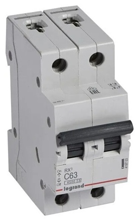 Legrand автоматический выключатель 2P 63 A, 4.5 кА, 400 В