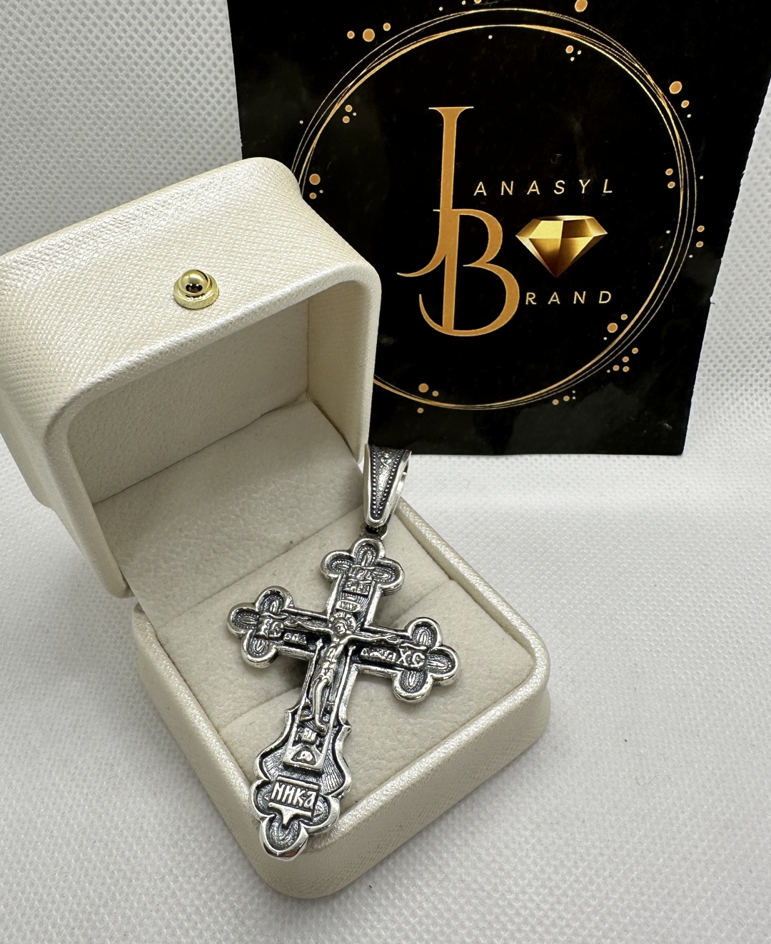 Крестик JANASYL Brand JB007 вес 18 г серебро, без вставок