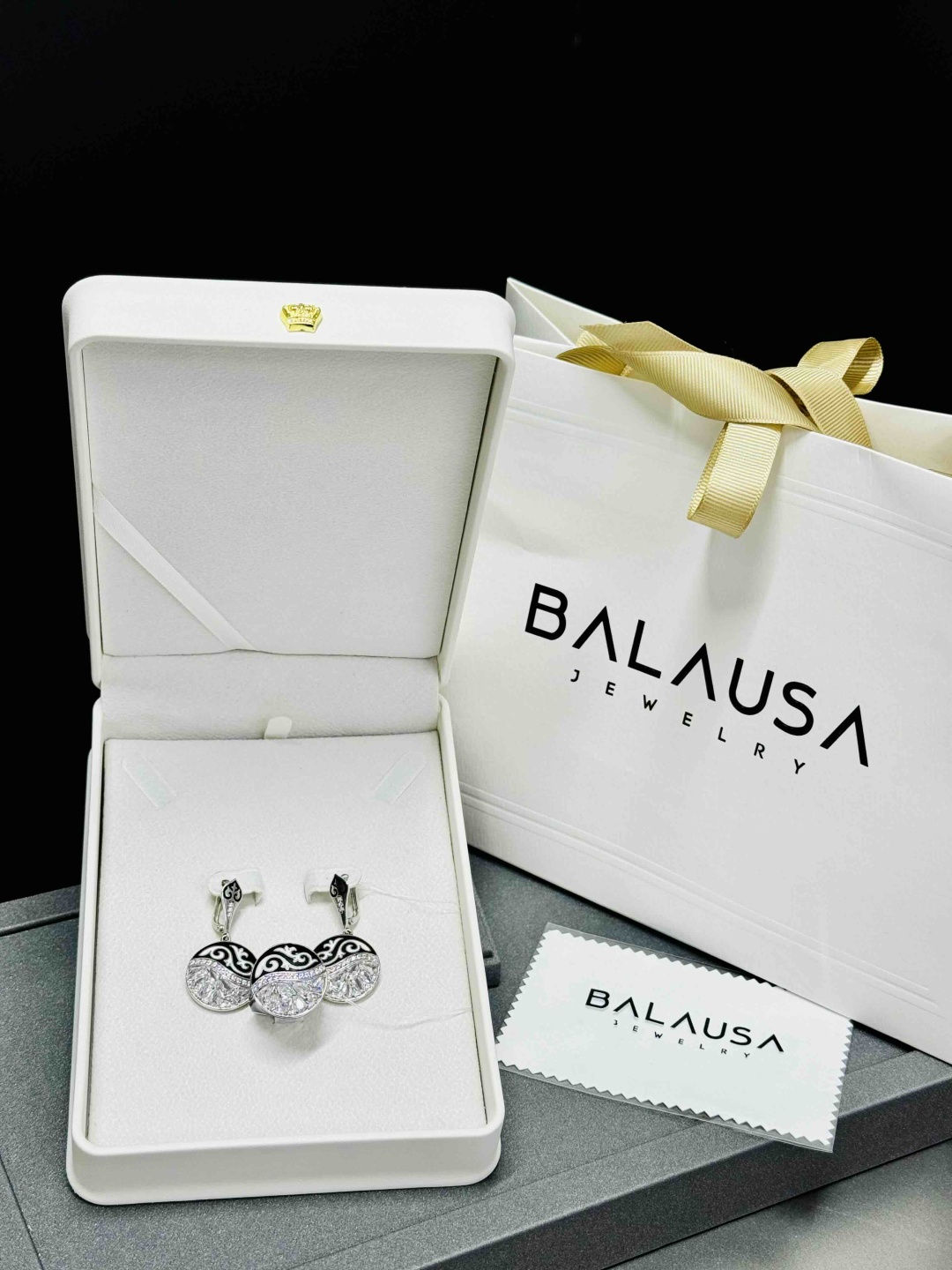 Balausa Jewelry E071(1-2) вес 16 г серебро, фианит