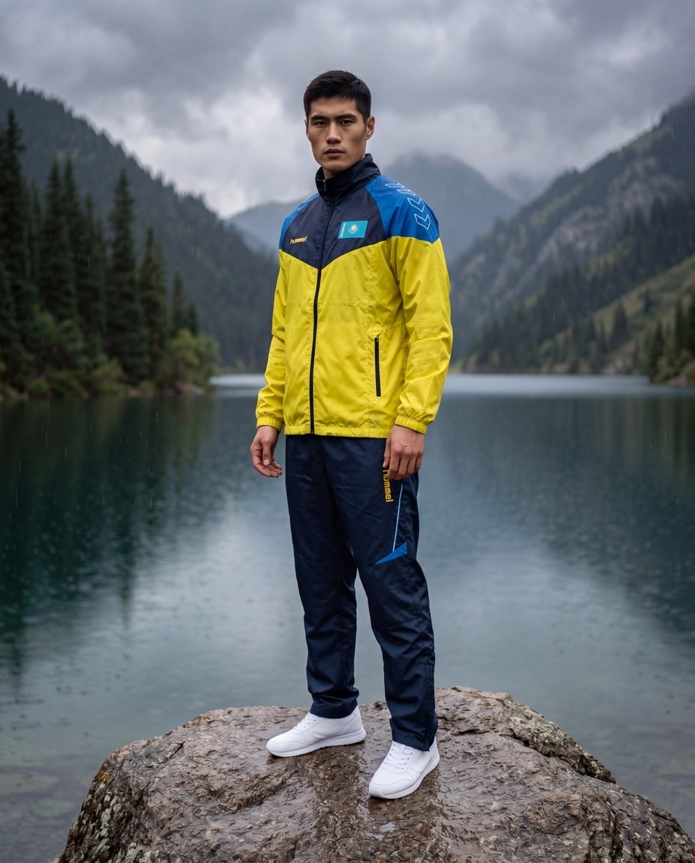 Спортивный костюм Hummel желтый, темно-синий