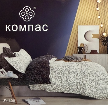 Комплект КОМПАС евростандарт сатин, : 50x70 см