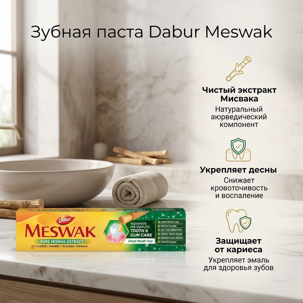 Dabur зубная паста Мисвак Meswak 100 г