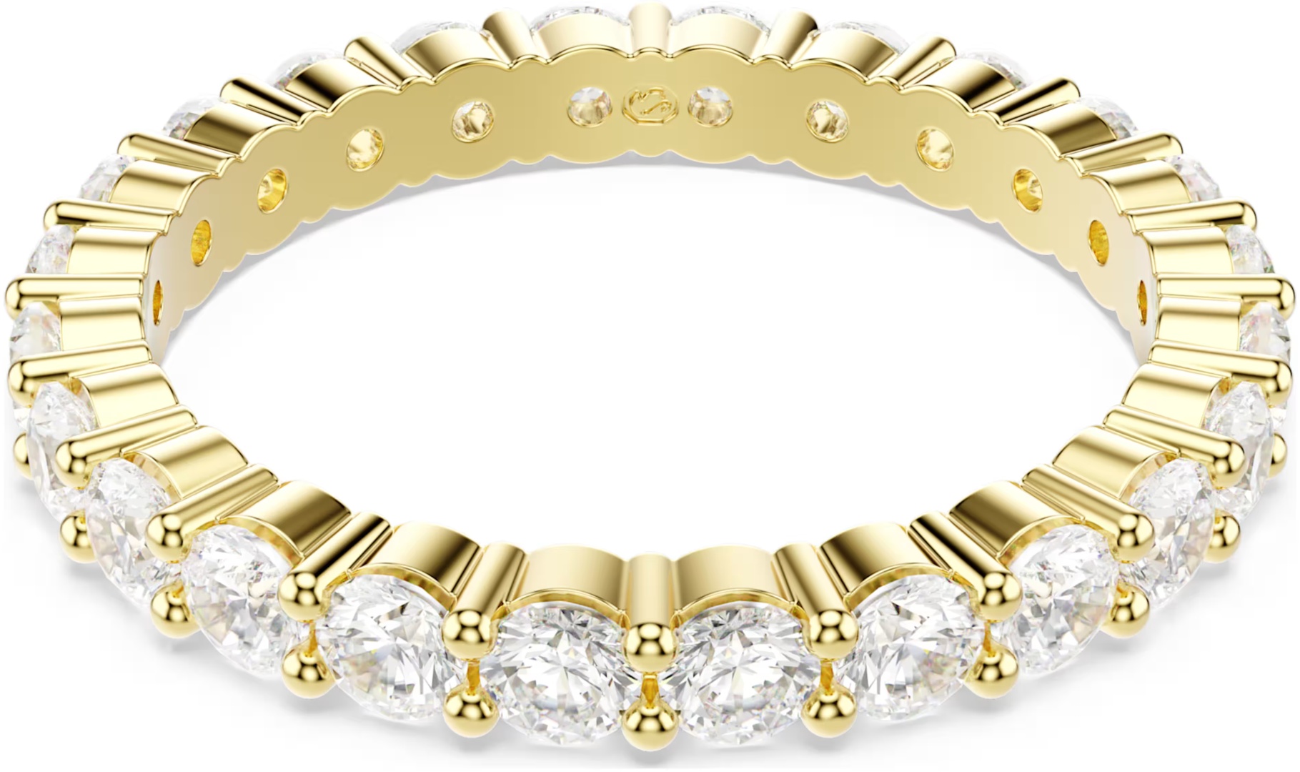 Кольцо Swarovski 5750615 размер 17 бижутерный сплав, цирконий, золотистый