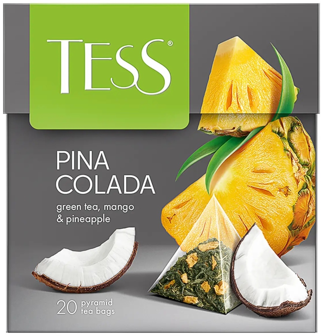 Чай Tess Pina Colada фруктовый листовой 20 пакетиков
