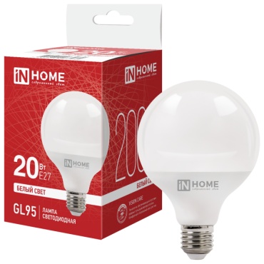 IN HOME 20W E27, светодиодная, естественный белый