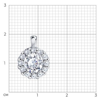 Подвеска SOKOLOV PEN-SO-925-67722484 вес 1.38 г серебро, фианит