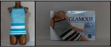 Майка GLAMOUR белый, голубой