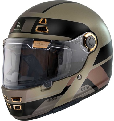 MT Helmets FF119 JARAMA 68TH C9 MATT GOLD рисунок M