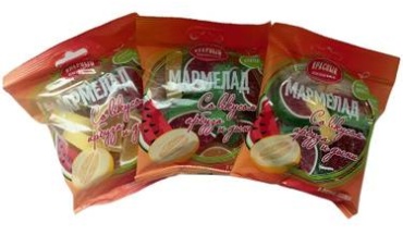 Мармелад Красный Пищевик со вкусом арбуза и дыни желейно-фруктовый 3 шт по 210 г