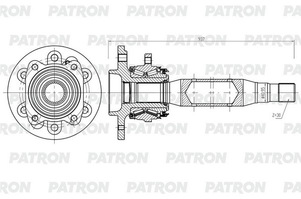 PATRON полуось PDS0566