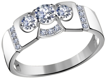 Александра кл2952-62 размер 18 вес 2.29 г золото, фианит Swarovski