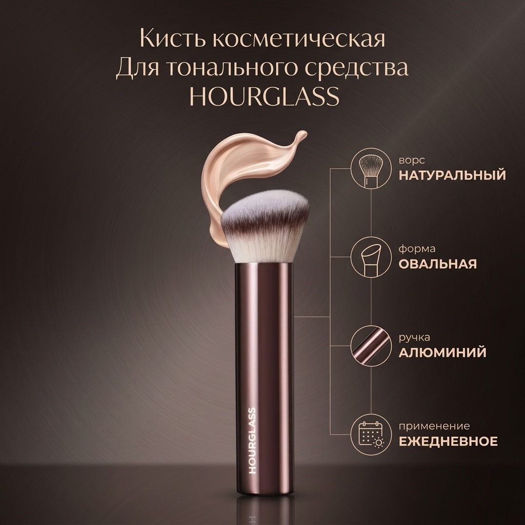 HOURGLASS Кисть косметическая Для тонального средства 1