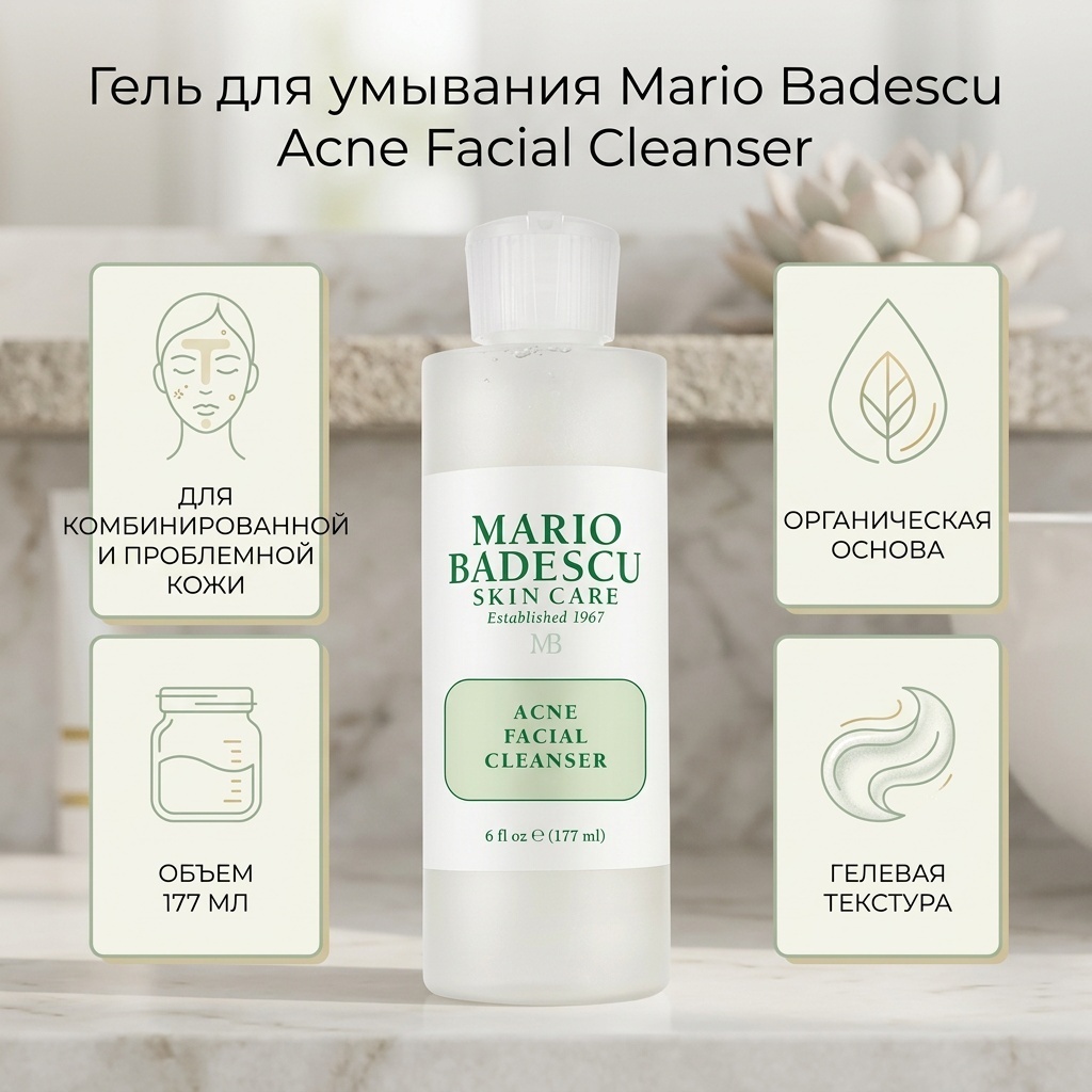 Mario Badescu Acne Facial Cleanser гель 177 мл