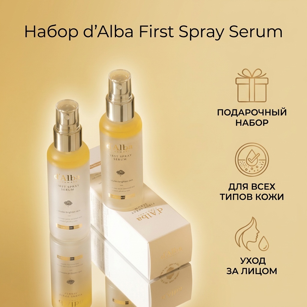 D'Alba First Spray Serum набор по уходу за лицом для женщин