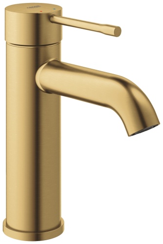 Смеситель Grohe Смеситель для раковины GROHE Essence без донного клапана, S-size, холодный рассвет матовый (24172GN1), латунь, цвет золотой