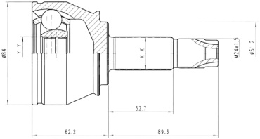 PATRON шрус PCV1419