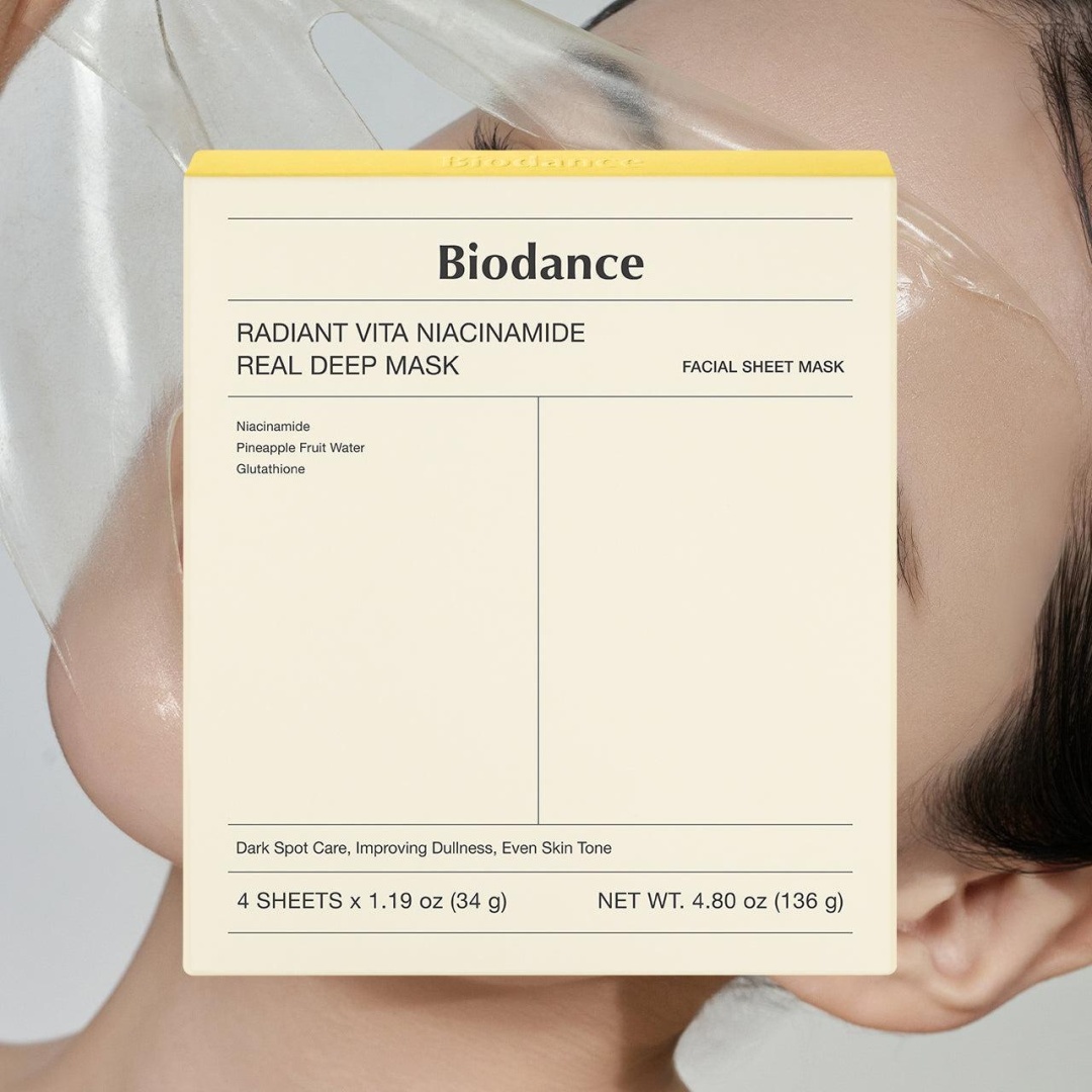 Маска для лица Biodance гидрогелевая Vita 4 шт