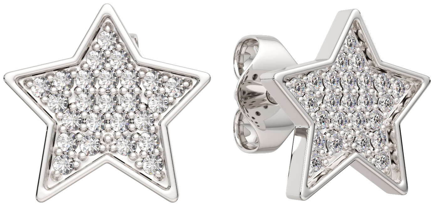 Пусеты Lucente Silver EAR-LU-925-031126 вес 0.92 г серебро, фианит