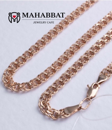 Mahabbat 209-195 длина 55 см, вес 8.6 г золото, плетение бисмарк