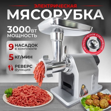 Мясорубка QazTech QazTech QT-231 серебристый