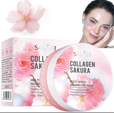 Патчи SADOER гидрогелевые Collagen sakura от отеков 60 шт