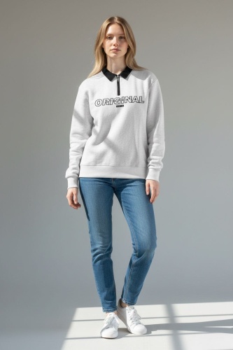 Толстовка FASHION белый, графит