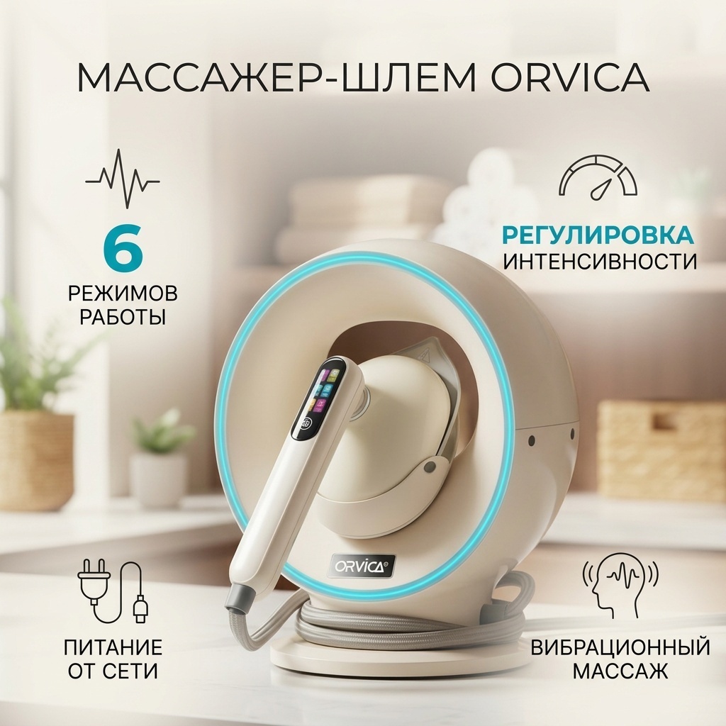 Массажер Orvica ORVICA шлем вибрационный