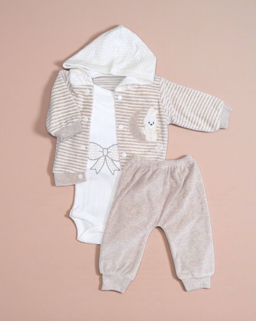 Комплект Baby белый, светло-коричневый