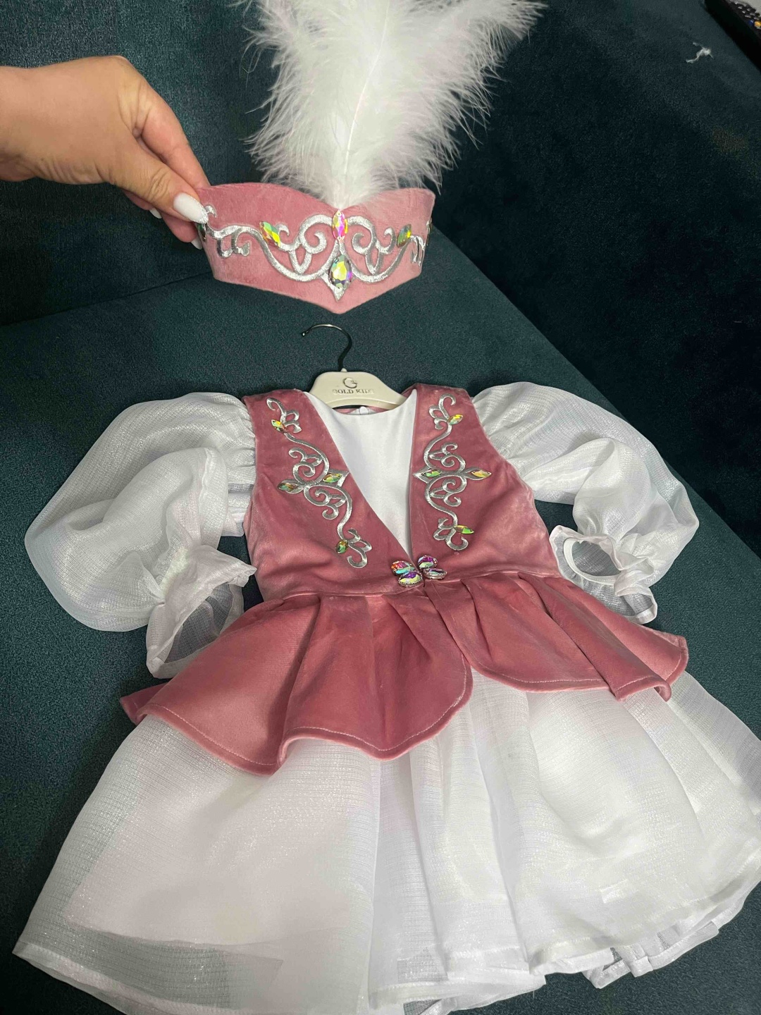 Национальный костюм 101 Rose белый, розовый