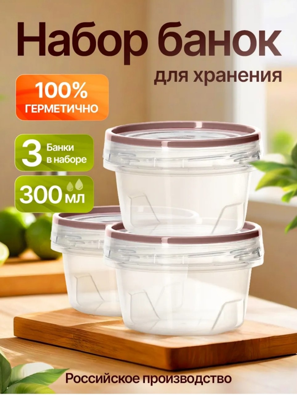 Набор контейнеров 5654566, пластик